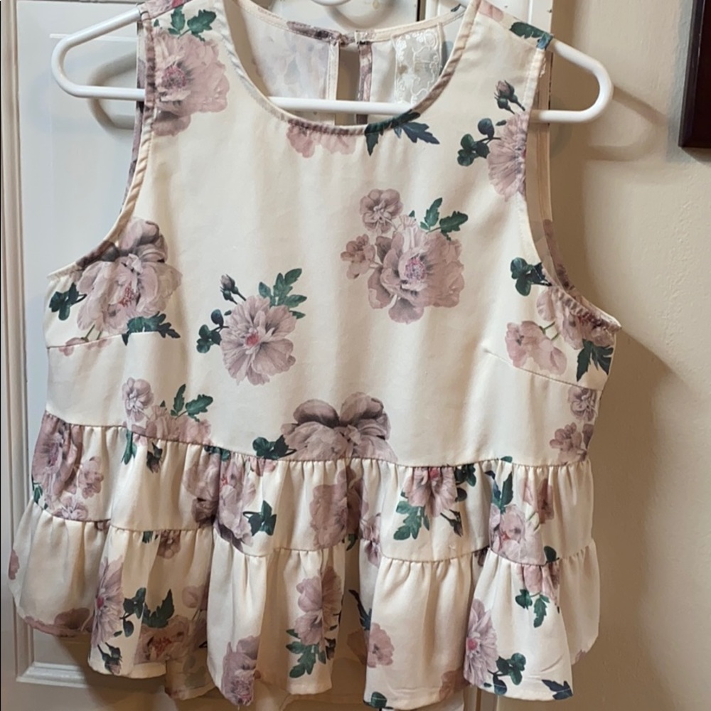 Cute peplum tank top blouse